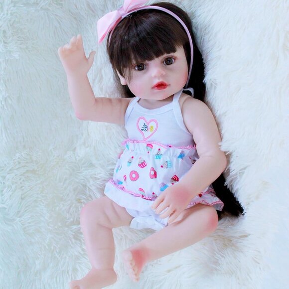 Lifelike Reborn Baby Dolls 18 Inch Sweet Real Life Realistic Newborn Full Cute - Picture 8 of 8